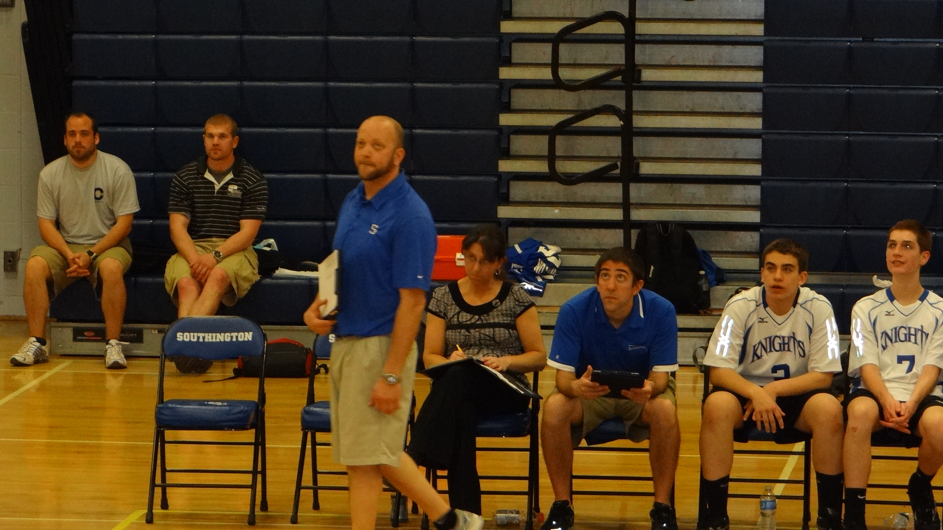 Southington High School Boys Volleyball coach Lou Gianacopolpos